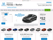 Tablet Screenshot of burienhonda.com